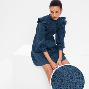 Gap Smocked Ruffle Sleeve Mini Dress